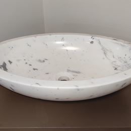 Bianco Statuario marble sink