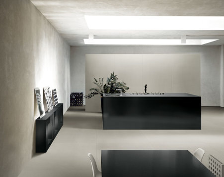 Isola cucina in COLOR BLACK dallo stile moderno e minimal